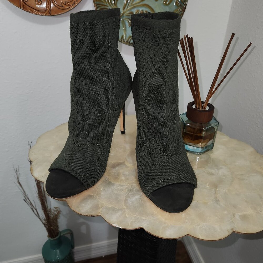 Steven By Steve Madden Olive Green, Netted Sock B… - image 1